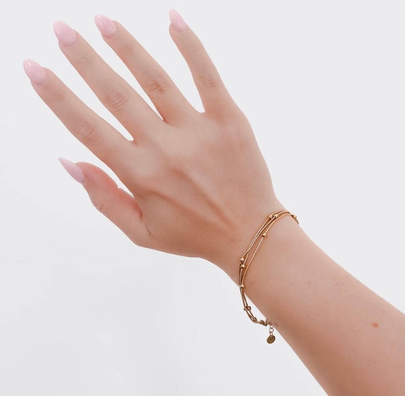 Luxey Minimalist Bracelet in Silver & Gold